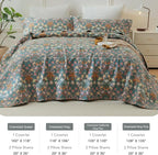 Lady Ann Oversized King Quilt Set, Vibrant Paisley Flowers Pattern Plant - Image 7