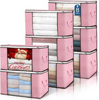 90L Large Storage Bags, 8 Pack Clothes Storage Bins Closet Organizers | by BuddingJoy-BuildaJoyfulLifeforYou