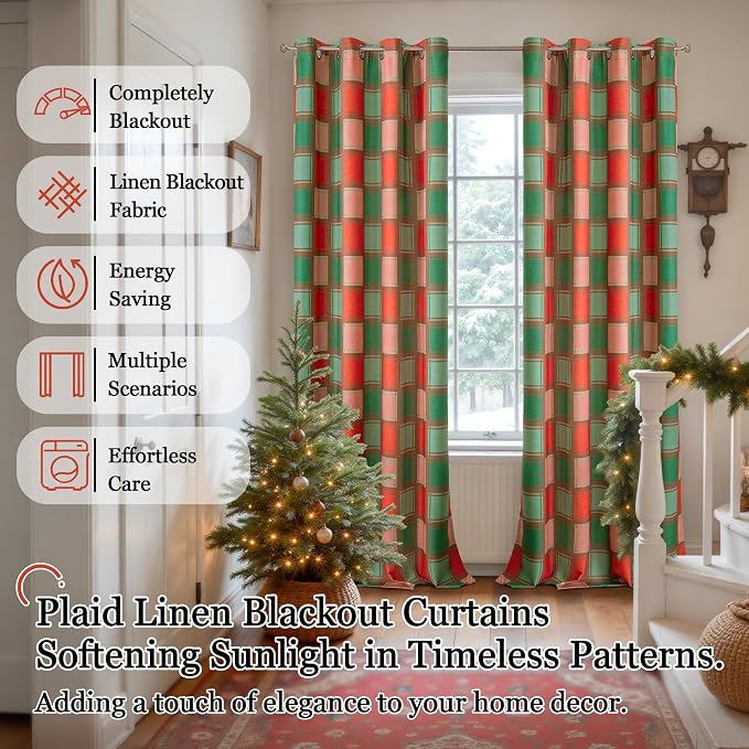 Plaid Curtains Gingham Patterned - Image 6