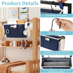 Bedside Caddy, Bedside Storage Bag Hanging Organizer - Image 4