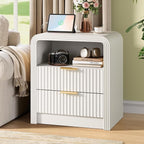 Fluted Nightstand Set of 2 - Image 2
