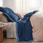 Bedsure King Size Quilt, Lightweight Striped Thin Comforter, Ultra Soft - Image 5
