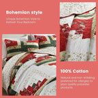 Secgo Handmade Quilted 100% Cotton King Comforter Set - Image 4