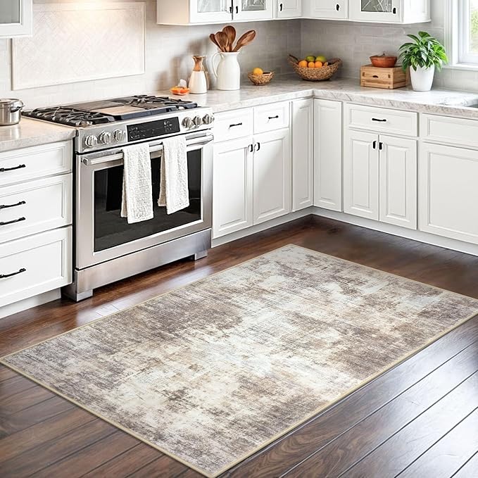 Abstract Area Rug 3x5 Ft Washable Rugs - Image 2
