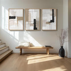 Large Framed Neutral Abstract Wall Art - Image 4