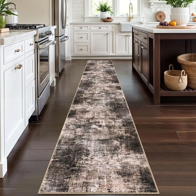Abstract Runner Rug 2x12 Ft Washable Runners - Image 2