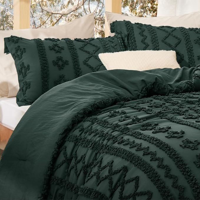 Bedsure Tufted Boho Comforter Set Queen Size - Image 7