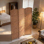 HOMCOM Room Divider 3-Panel, 6FT-Tall Folding Privacy Screen, Natural | - Image 6