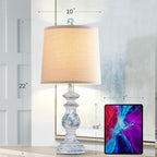 Traditional Table Lamp Set of 2, Rustic Farmhouse Table Lamps - Image 4