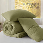 Bedsure Queen Comforter Set, Olive Green Soft Prewashed Bedding - Image 6
