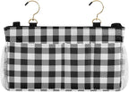 Buffalo Plaid Check Black Print Bedside Caddy Storage Bag Bedside Organizer - Image 2