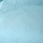 ROOMLIFE Quilt Set King Size 3D Floral Embroidery Pattern 3-Piece Cotton - Image 8