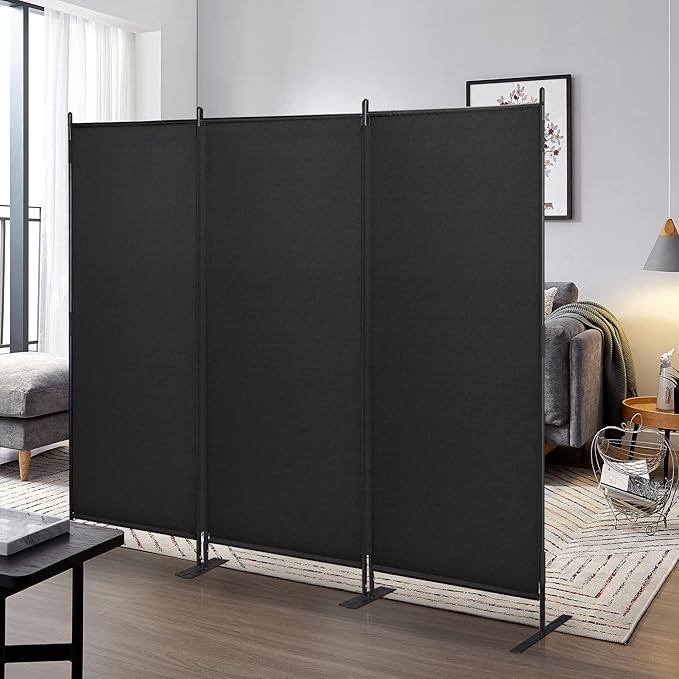Room Divider Panel 6Ft Privacy Screen Wall Dividers, Portable Room Partition by JAXPETY