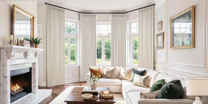 MIULEE Pinch Pleated 100% Blackout Curtains 40"x100" Long Birch 4 Panel Set | - Image 2