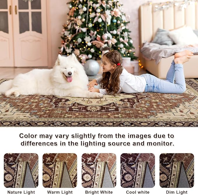 Macgace Washable Vintage Area Rug - Image 7