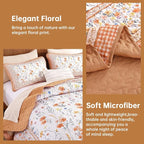 WONGS BEDDING Fall Quilt Set Queen, Microfiber Lightweight Farmhouse Bed Quilt - Image 4