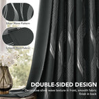 Deconovo Curtains for Living Room, Pattern Blackout Curtains 72 Inches Long | - Image 2