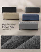 SONGMICS Storage Ottoman Bench, Foot Rest - Image 7