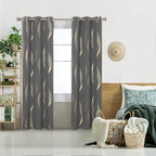 Deconovo Curtains for Living Room, Pattern Blackout Curtains 95 Inches Long | - Image 2