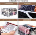Shappy 6 Packs Clear Plastic Storage Bags - Image 4