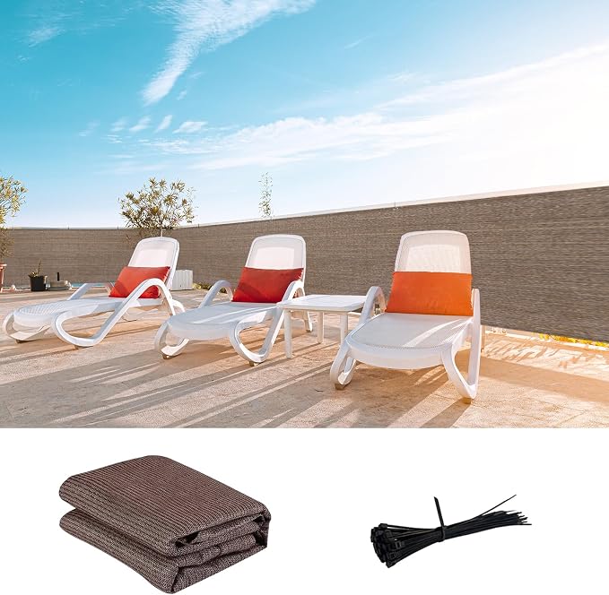 LOVE STORY Custom Size 2.6' x 13' Balcony Privacy Screen Cover, 95% UV Block by LOVESTORY