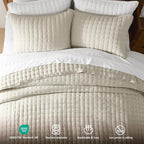 WDCOZY Beige Twin Quit Size Bedding Sets - Image 7