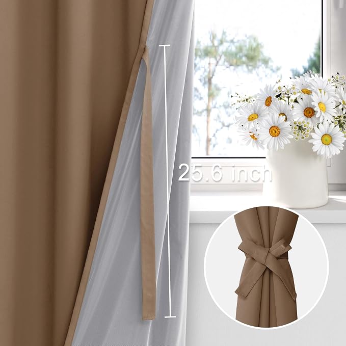 XWZO 100% Blackout Curtain Panels - Image 3