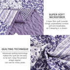 Mybedsoul Boho Quilt King Size, Patchwork Reversible Bedding Set, 3 Pieces - Image 4