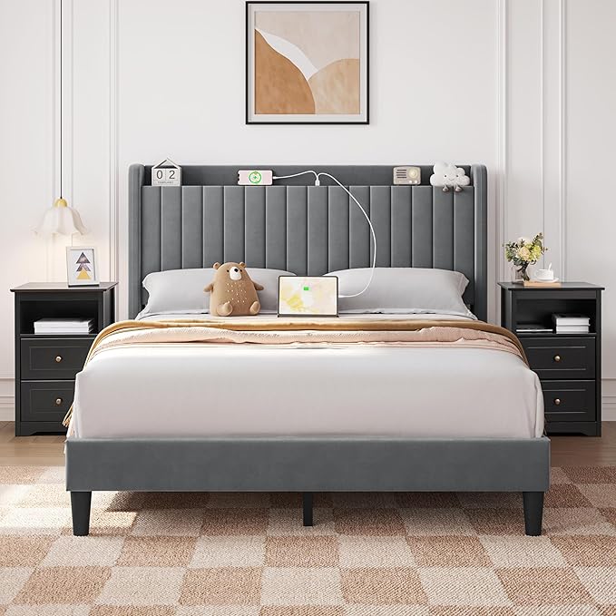 Yaheetech Tall Nightstands Set of 2 - Image 2