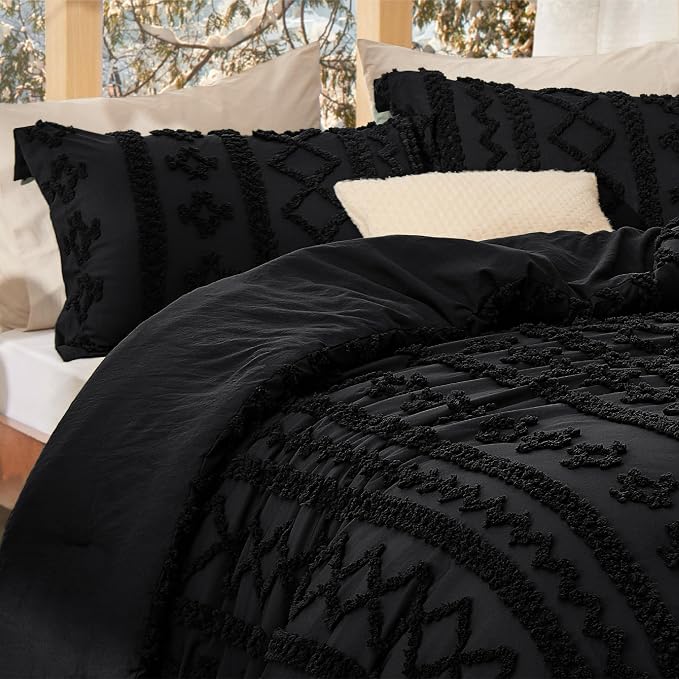 Bedsure Tufted Boho Comforter Set California King - Image 6