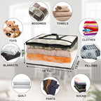 3Pack Clear Blanket Storage Bags, Vinyl Comforter Clothes Storage Closet - Image 2