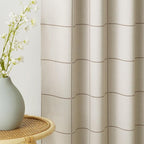 NICETOWN 100% Blackout Taupe Plaid Curtains - Image 7