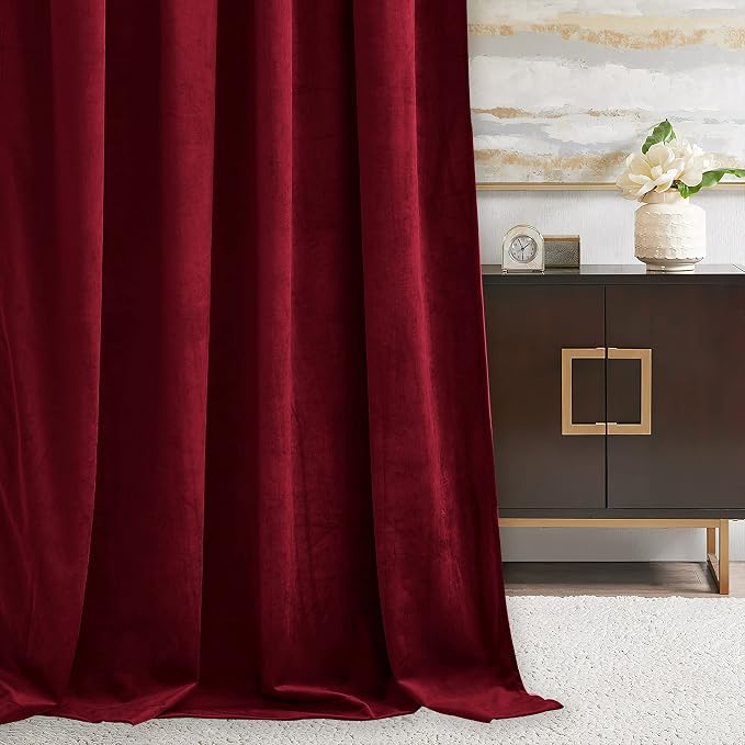 RYB HOME Velvet Curtains 80 inches Long - Image 6