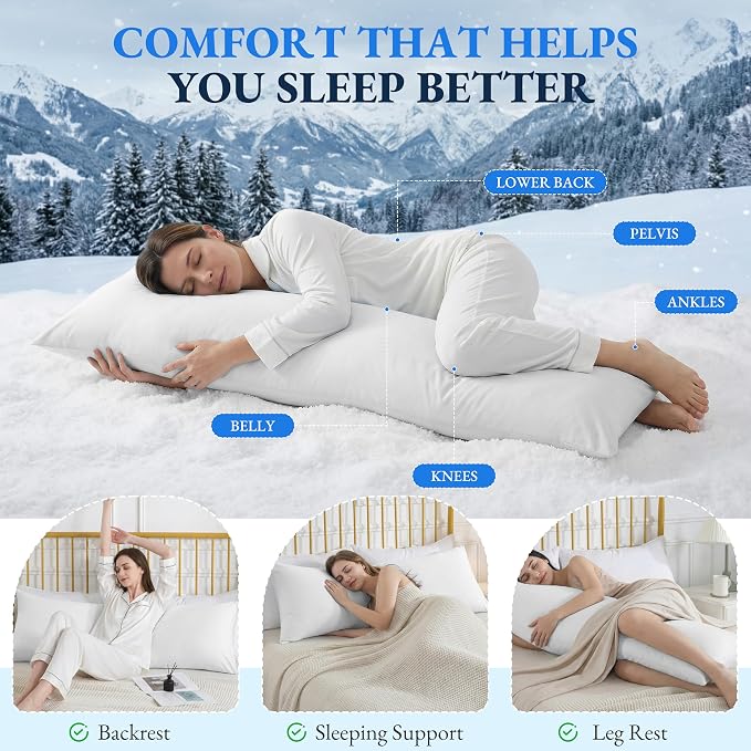 ELNIDO QUEEN Cooling Body Pillow Insert - Image 6