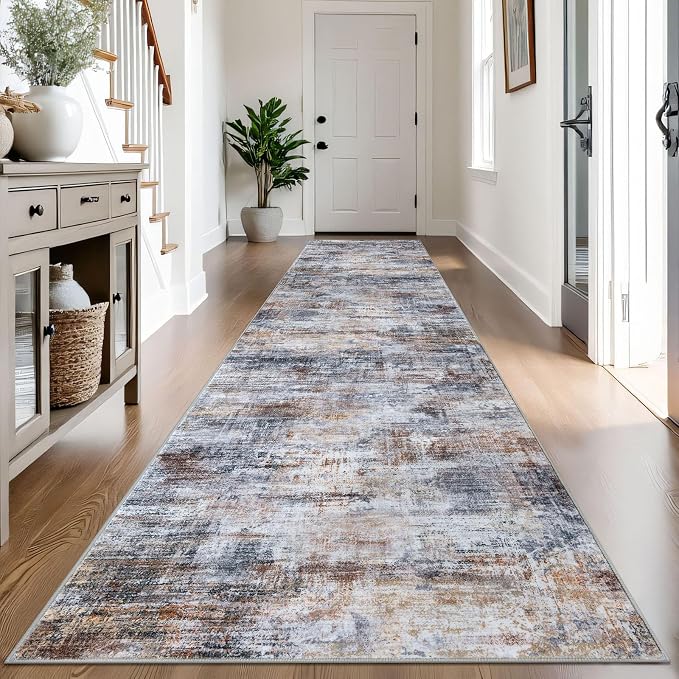 Abstract Runner Rug 3x14 Ft Washable Runners by iOhouze