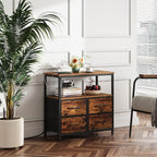 TUTOTAK Large Night Stand with Charging Station | Bedside Table with USB and - Image 5