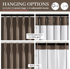 Blackout Dark Brown Bedroom Curtains 84 Inches Long 2 Panels Set, Memory - Image 8