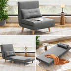 Aiho 3 in 1 Sleeper Chair Bed, Convertible Futon Sofa - Image 4