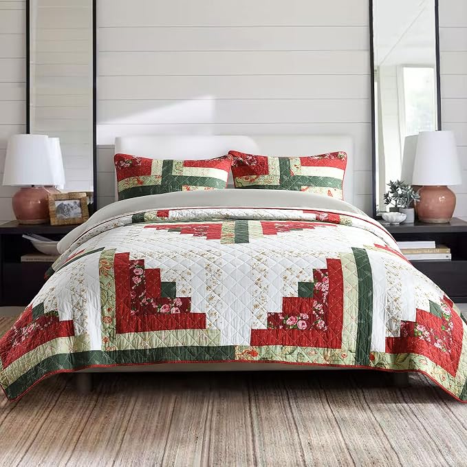 Secgo Handmade Quilted 100% Cotton King Comforter Set by Secgo