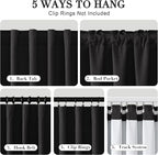 Joywell 100% Blackout Linen Curtains 63 Inches Long - Image 3