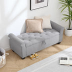 49" End of Bed Storage Bench for Bedroom, Upholstered Storage Ottoman | Easy - Image 7