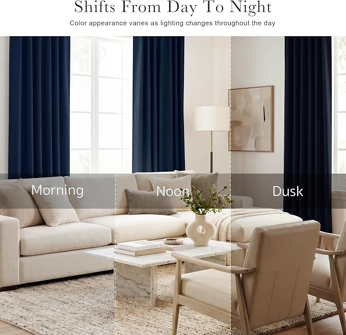 PONY DANCE Navy Blackout Curtains - Image 7