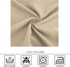 Diraysid Beige Grommet Blackout Curtains - Image 4