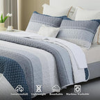DURLENGEN Quilt Set Queen Size 3Pcs, Soft Microfiber Lightweight Bedspread - Image 4