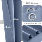 MIULEE Blackout Curtains for Bedroom 2 Panels 40 x 45 Inch Long Denim Blue | - Image 4