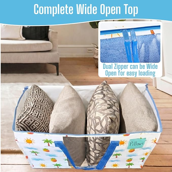 VENO Moving Bags, Wide Open Top, Tropical Island, 10 Pack | Moving boxes - Image 3