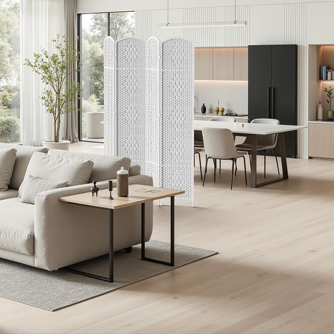 HALLYBEE Room Divider Panel, 4 Panel Partition Room Dividers Screen, Privacy - Image 3