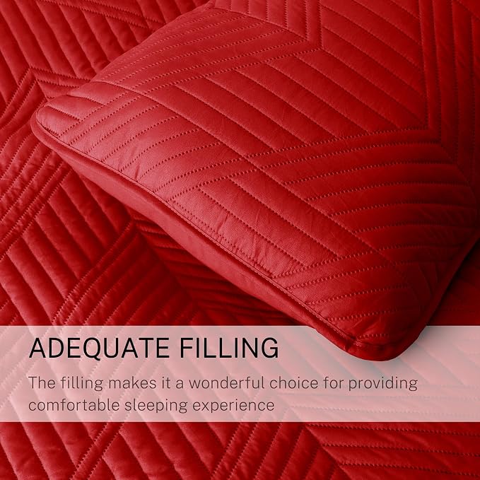 Exclusivo Mezcla Ultrasonic King Quilt Bedding Set, Soft Microfiber, Modern - Image 6