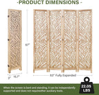 Leaf-Carved Room Divider Privacy Screen - Image 4