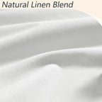 White 100% Blackout Linen Curtains 94 Inch Length 2 Panels Set - Image 4